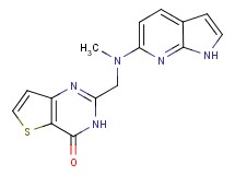 2-{[methyl(1H-pyrrolo[2,3-b]pyridin-6-yl)amino]methyl}thieno[3,2-d]pyrimidin-4(3H)-one