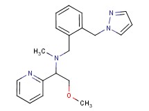 (2-methoxy-1-pyridin-2-ylethyl)methyl[2-(1H-pyrazol-1-ylmethyl)benzyl]amine