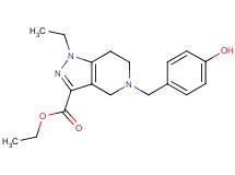 ethyl 1-ethyl-5-(4-hydroxybenzyl)-4,5,6,7-tetrahydro-1H-pyrazolo[4,3-c]pyridine-3-carboxylate