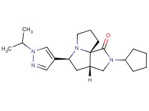 (3aS*,5S*,9aS*)-2-cyclopentyl-5-(1-isopropyl-1H-pyrazol-4-yl)hexahydro-7H-pyrrolo[3,4-g]pyrrolizin-1(2H)-one