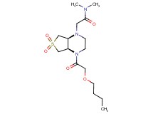 2-[(4aR*,7aS*)-4-(butoxyacetyl)-6,6-dioxidohexahydrothieno[3,4-b]pyrazin-1(2H)-yl]-N,N-dimethylacetamide