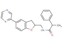 2-phenyl-N-{[5-(2-pyrazinyl)-2,3-dihydro-1-benzofuran-2-yl]methyl}propanamide