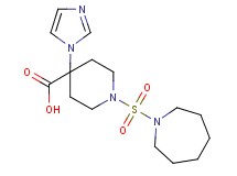 1-(azepan-1-ylsulfonyl)-4-(1H-imidazol-1-yl)piperidine-4-carboxylic acid