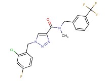 1-(2-chloro-4-fluorobenzyl)-N-methyl-N-[3-(trifluoromethyl)benzyl]-1H-1,2,3-triazole-4-carboxamide