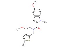 5-methoxy-N-(2-methoxyethyl)-1-methyl-N-[(5-methyl-2-thienyl)methyl]-1H-indole-2-carboxamide