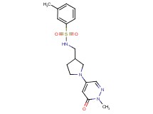 3-methyl-N-{[1-(1-methyl-6-oxo-1,6-dihydropyridazin-4-yl)pyrrolidin-3-yl]methyl}benzenesulfonamide