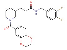 N-(3,4-difluorobenzyl)-3-[1-(2,3-dihydro-1,4-benzodioxin-6-ylcarbonyl)-3-piperidinyl]propanamide