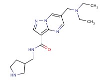 6-[(diethylamino)methyl]-N-(pyrrolidin-3-ylmethyl)pyrazolo[1,5-a]pyrimidine-3-carboxamide