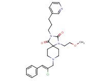8-[(2Z)-2-chloro-3-phenyl-2-propen-1-yl]-1-(2-methoxyethyl)-3-[3-(3-pyridinyl)propyl]-1,3,8-triazaspiro[4.5]decane-2,4-dione