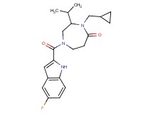 4-(cyclopropylmethyl)-1-[(5-fluoro-1H-indol-2-yl)carbonyl]-3-isopropyl-1,4-diazepan-5-one