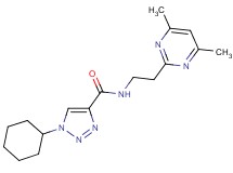 1-cyclohexyl-N-[2-(4,6-dimethyl-2-pyrimidinyl)ethyl]-1H-1,2,3-triazole-4-carboxamide