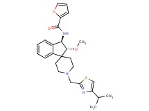 N-{(2R*,3R*)-1'-[(4-isopropyl-1,3-thiazol-2-yl)methyl]-2-methoxy-2,3-dihydrospiro[indene-1,4'-piperidin]-3-yl}-2-furamide