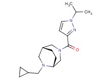 (1R*,5R*)-6-(cyclopropylmethyl)-3-[(1-isopropyl-1H-pyrazol-3-yl)carbonyl]-3,6-diazabicyclo[3.2.2]nonane