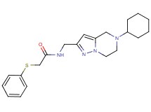 N-[(5-cyclohexyl-4,5,6,7-tetrahydropyrazolo[1,5-a]pyrazin-2-yl)methyl]-2-(phenylthio)acetamide