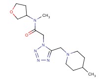 N-methyl-2-{5-[(4-methyl-1-piperidinyl)methyl]-1H-tetrazol-1-yl}-N-(tetrahydro-3-furanyl)acetamide