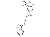 1-tert-butyl-5-oxo-N-(3-[1,2,4]triazolo[4,3-a]pyridin-3-ylpropyl)-3-pyrrolidinecarboxamide