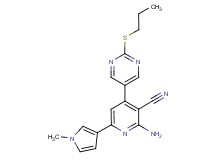 2-amino-6-(1-methyl-1H-pyrrol-3-yl)-4-[2-(propylthio)pyrimidin-5-yl]nicotinonitrile