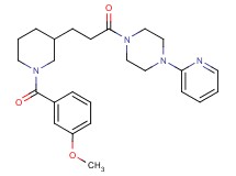 1-{3-[1-(3-methoxybenzoyl)-3-piperidinyl]propanoyl}-4-(2-pyridinyl)piperazine