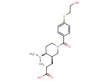 3-((3R*,4S*)-4-(dimethylamino)-1-{4-[(2-hydroxyethyl)thio]benzoyl}piperidin-3-yl)propanoic acid