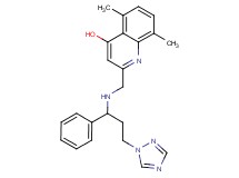 5,8-dimethyl-2-({[1-phenyl-3-(1H-1,2,4-triazol-1-yl)propyl]amino}methyl)quinolin-4-ol