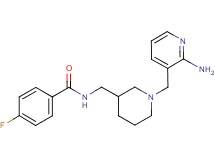 N-({1-[(2-aminopyridin-3-yl)methyl]piperidin-3-yl}methyl)-4-fluorobenzamide