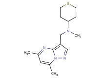 N-[(5,7-dimethylpyrazolo[1,5-a]pyrimidin-3-yl)methyl]-N-methyltetrahydro-2H-thiopyran-4-amine