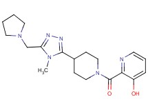 2-({4-[4-methyl-5-(pyrrolidin-1-ylmethyl)-4H-1,2,4-triazol-3-yl]piperidin-1-yl}carbonyl)pyridin-3-ol
