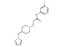 N-(3-fluorophenyl)-3-[4-(1H-pyrazol-1-ylmethyl)piperidin-1-yl]propanamide