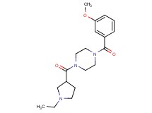 1-[(1-ethyl-3-pyrrolidinyl)carbonyl]-4-(3-methoxybenzoyl)piperazine