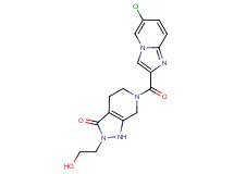 6-[(6-chloroimidazo[1,2-a]pyridin-2-yl)carbonyl]-2-(2-hydroxyethyl)-1,2,4,5,6,7-hexahydro-3H-pyrazolo[3,4-c]pyridin-3-one