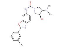(3S*,4S*)-3-(dimethylamino)-4-hydroxy-N-[2-(3-methylphenyl)-1,3-benzoxazol-6-yl]pyrrolidine-1-carboxamide