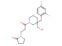 1-{3-[3-(2,4-difluorobenzyl)-3-(hydroxymethyl)-1-piperidinyl]-3-oxopropyl}-2-pyrrolidinone
