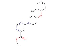 methyl 6-[4-(2-methylphenoxy)-1-piperidinyl]-4-pyrimidinecarboxylate