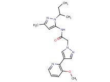 N-(1-sec-butyl-3-methyl-1H-pyrazol-5-yl)-2-[4-(3-methoxypyridin-2-yl)-1H-pyrazol-1-yl]acetamide