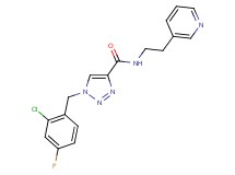 1-(2-chloro-4-fluorobenzyl)-N-[2-(3-pyridinyl)ethyl]-1H-1,2,3-triazole-4-carboxamide