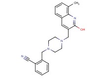 2-({4-[(2-hydroxy-8-methyl-3-quinolinyl)methyl]-1-piperazinyl}methyl)benzonitrile