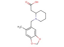 {1-[(6-methyl-1,3-benzodioxol-5-yl)methyl]piperidin-2-yl}acetic acid