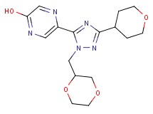 5-[1-(1,4-dioxan-2-ylmethyl)-3-(tetrahydro-2H-pyran-4-yl)-1H-1,2,4-triazol-5-yl]pyrazin-2-ol