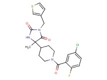 5-[1-(5-chloro-2-fluorobenzoyl)-4-piperidinyl]-5-methyl-3-(3-thienylmethyl)-2,4-imidazolidinedione