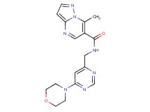7-methyl-N-{[6-(4-morpholinyl)-4-pyrimidinyl]methyl}pyrazolo[1,5-a]pyrimidine-6-carboxamide