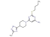 2-(butylthio)-6-[4-(3-methyl-1H-1,2,4-triazol-5-yl)piperidin-1-yl]pyrimidin-4-amine