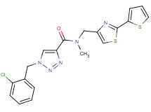 1-(2-chlorobenzyl)-N-methyl-N-{[2-(2-thienyl)-1,3-thiazol-4-yl]methyl}-1H-1,2,3-triazole-4-carboxamide