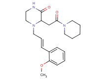 4-[(2E)-3-(2-methoxyphenyl)-2-propen-1-yl]-3-[2-oxo-2-(1-piperidinyl)ethyl]-2-piperazinone
