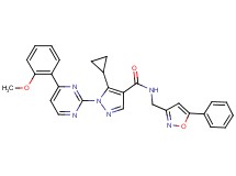 5-cyclopropyl-1-[4-(2-methoxyphenyl)-2-pyrimidinyl]-N-[(5-phenyl-3-isoxazolyl)methyl]-1H-pyrazole-4-carboxamide