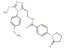 N-{2-[4-(4-methoxyphenyl)-5-(methylthio)-4H-1,2,4-triazol-3-yl]ethyl}-4-(2-oxo-1-pyrrolidinyl)benzamide