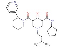 N-cyclopentyl-1-(3-methylbutyl)-4-oxo-5-{[2-(3-pyridinyl)-1-piperidinyl]carbonyl}-1,4-dihydro-3-pyridinecarboxamide