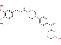1-[4-(4-{[2-(3,4-dimethoxyphenyl)ethyl]amino}-1-piperidinyl)benzoyl]-3-piperidinol