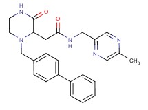 2-[1-(4-biphenylylmethyl)-3-oxo-2-piperazinyl]-N-[(5-methyl-2-pyrazinyl)methyl]acetamide