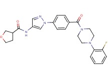 N-[1-(4-{[4-(2-fluorophenyl)-1-piperazinyl]carbonyl}phenyl)-1H-pyrazol-4-yl]tetrahydro-3-furancarboxamide