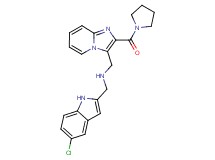 1-(5-chloro-1H-indol-2-yl)-N-{[2-(1-pyrrolidinylcarbonyl)imidazo[1,2-a]pyridin-3-yl]methyl}methanamine